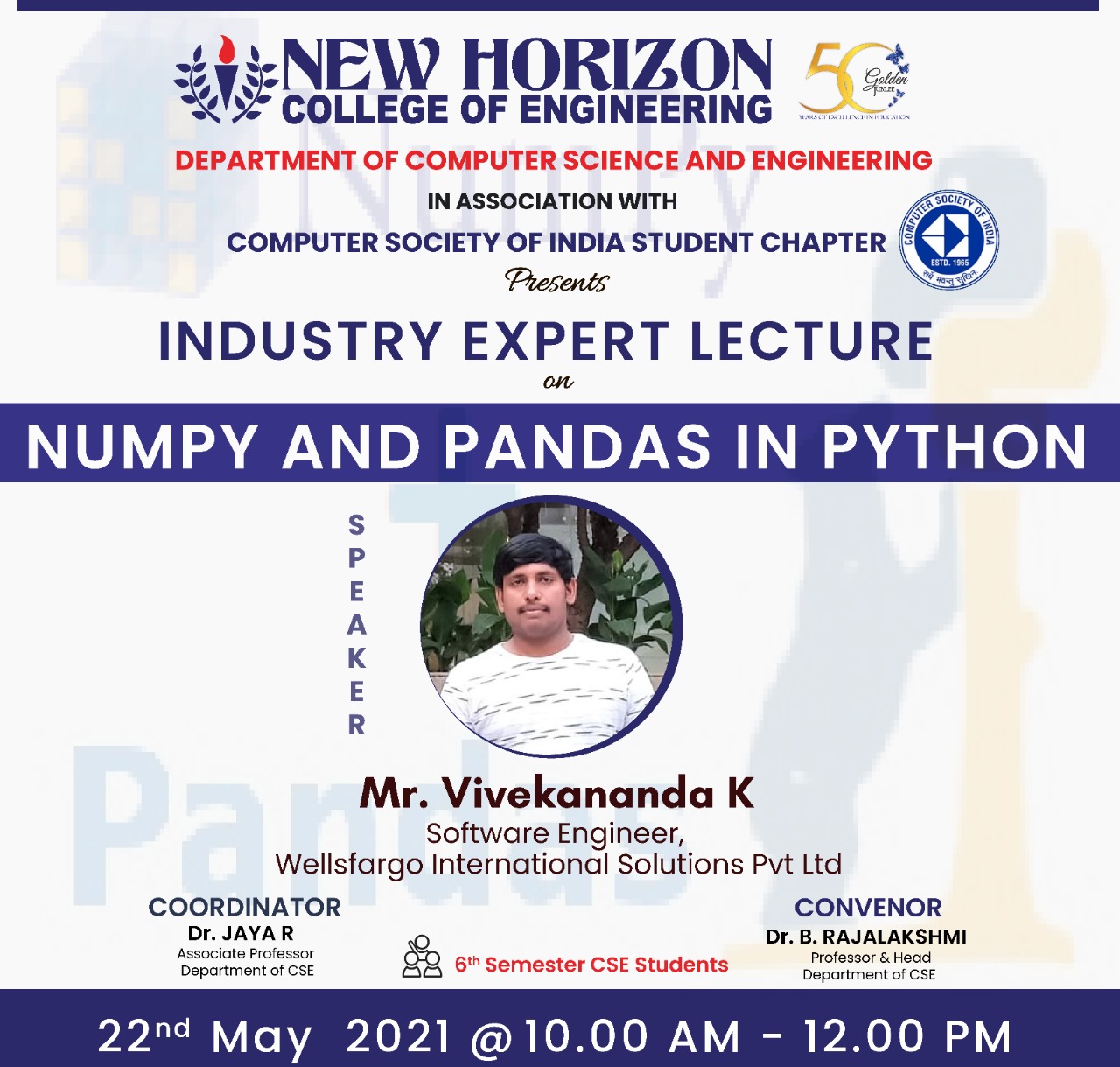 Expert Lecture on Numpy and Pandas in Python Expert Lecture on Numpy and Pandas in Python